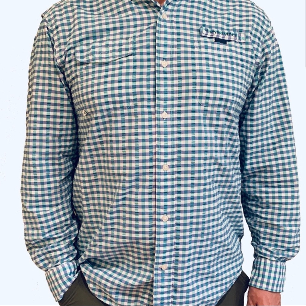 Vineyard Vines Performance Button Down: Med. Nwot - image 1